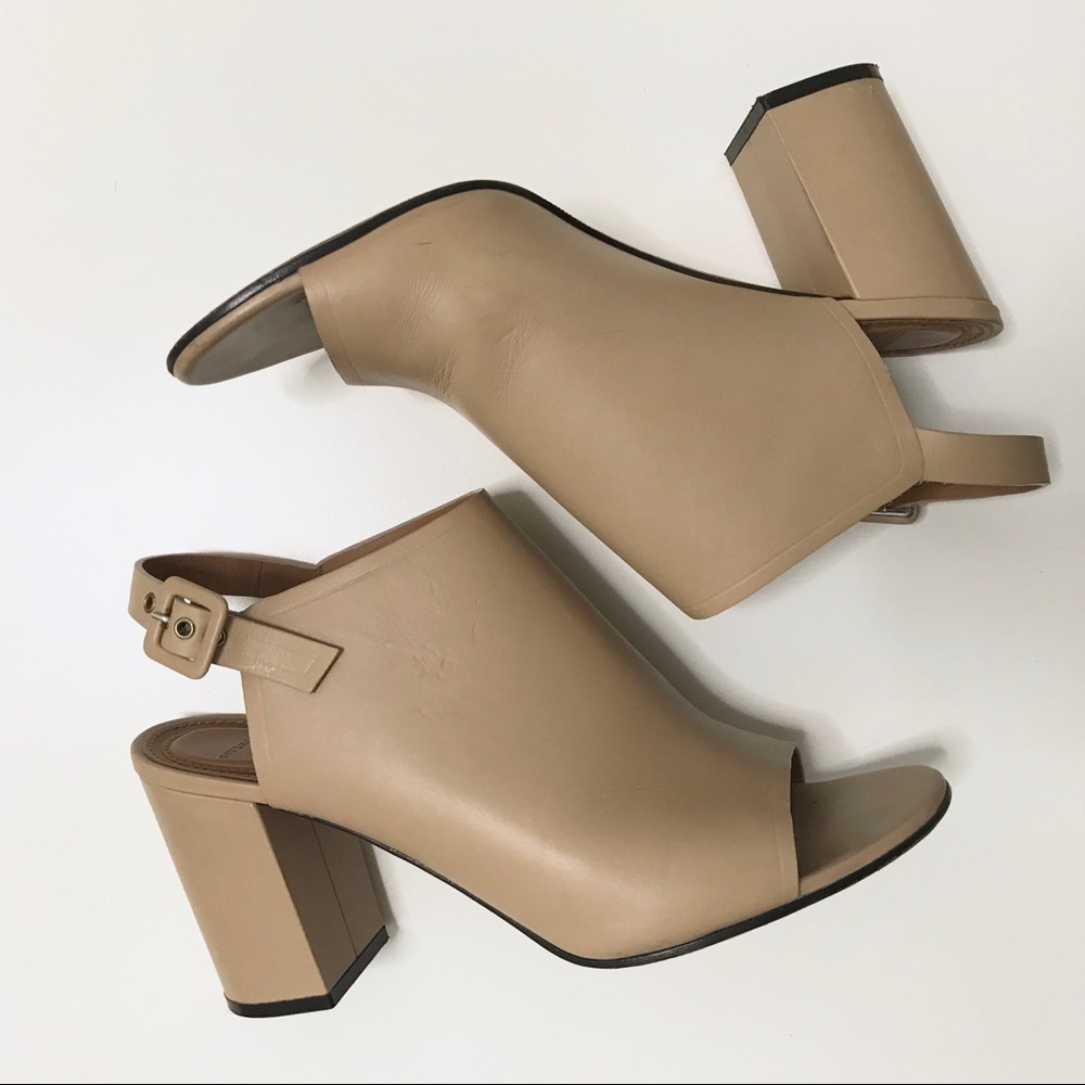 Givenchy Leather Open Toe Ankle Booties
